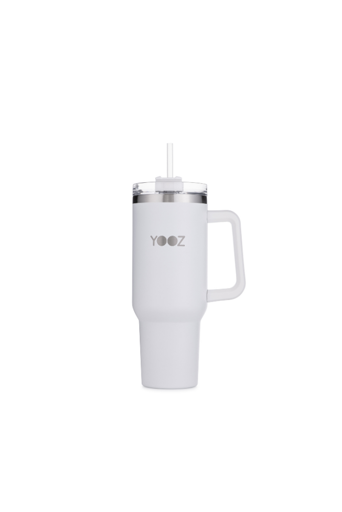 Thermal Travel Tumbler with Handle and Straw Lid
