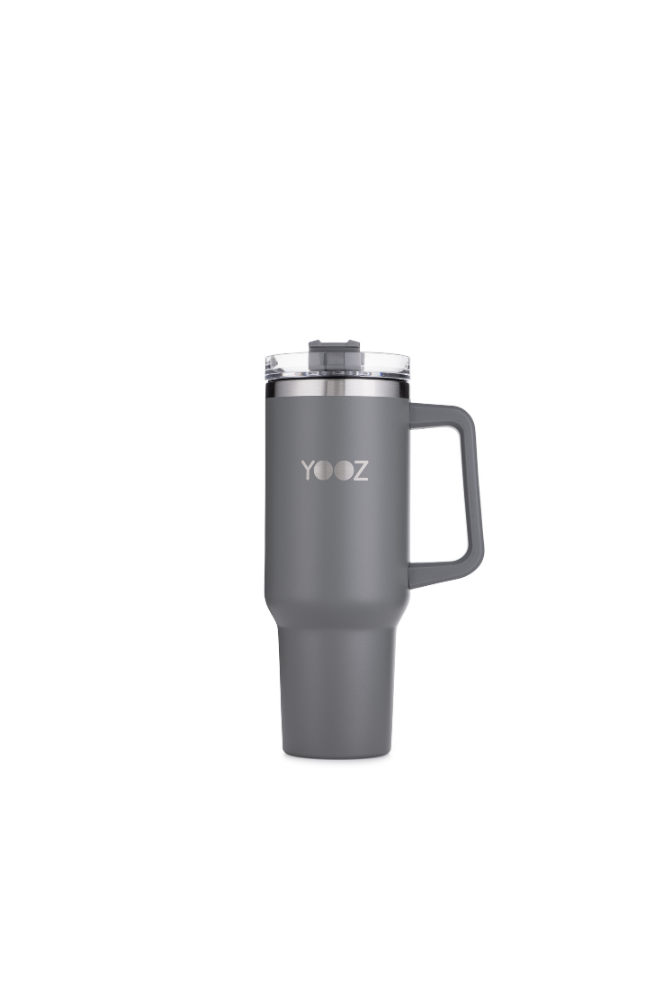 Thermal Travel Tumbler with Handle and Straw Lid