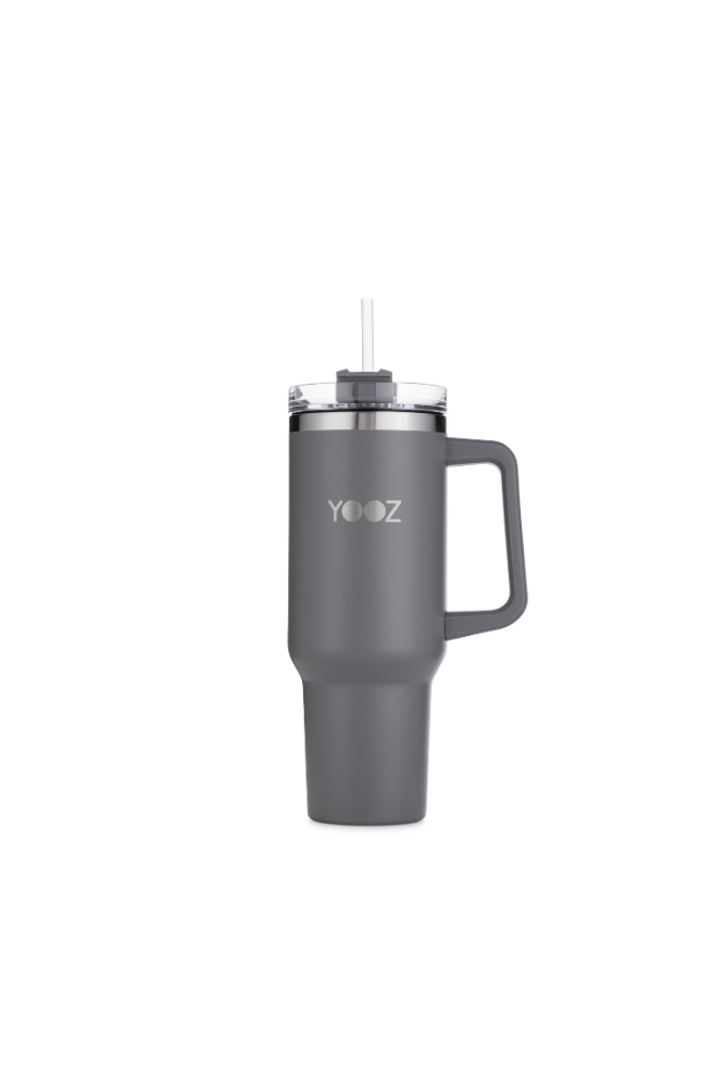 Thermal Travel Tumbler with Handle and Straw Lid