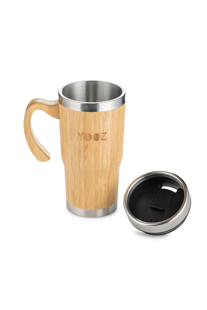 450ml Bamboo and Stainless Steel Thermal Travel Mug
