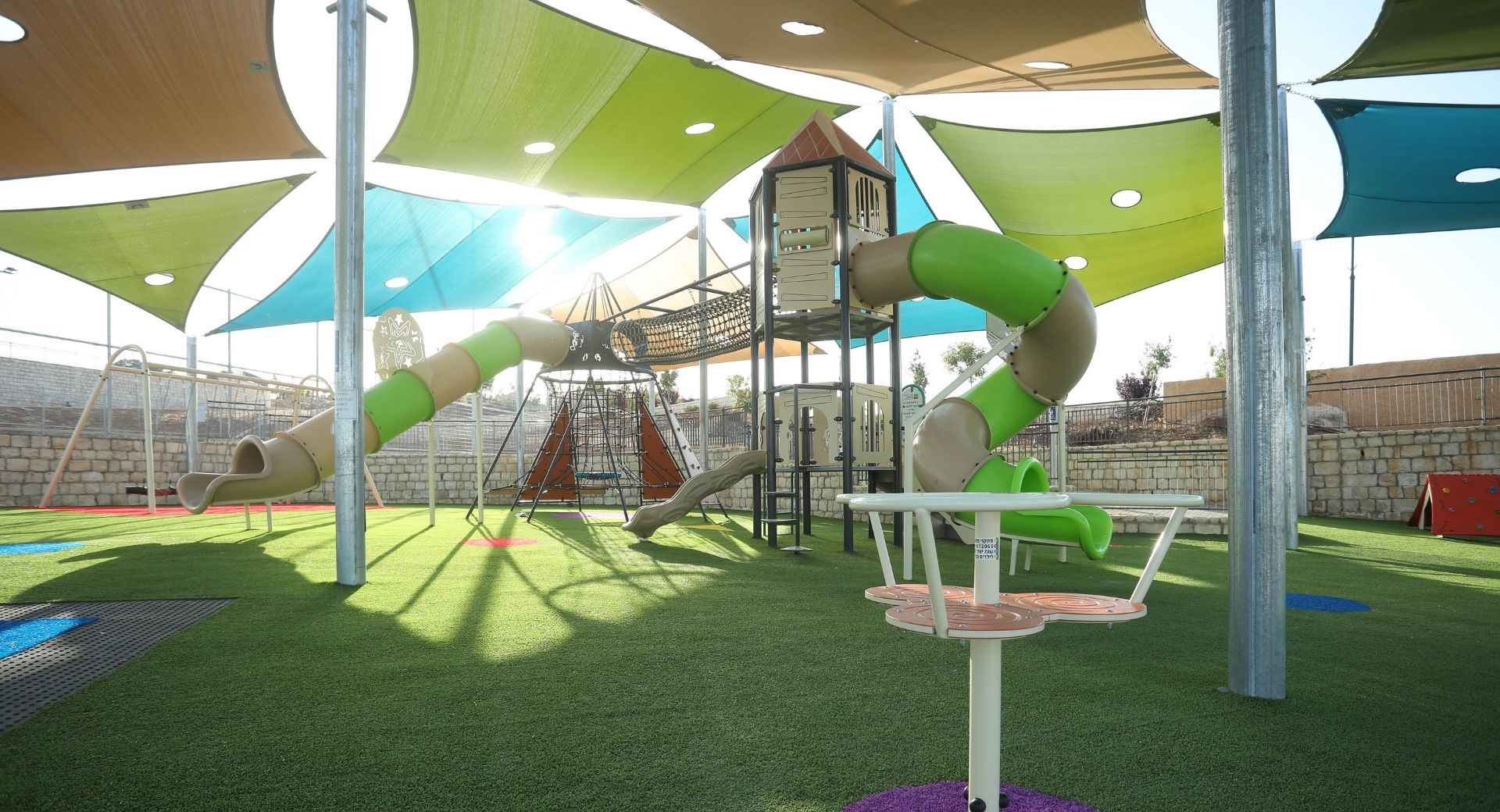 Harmonious Colors With Playground Equipment And Shades
