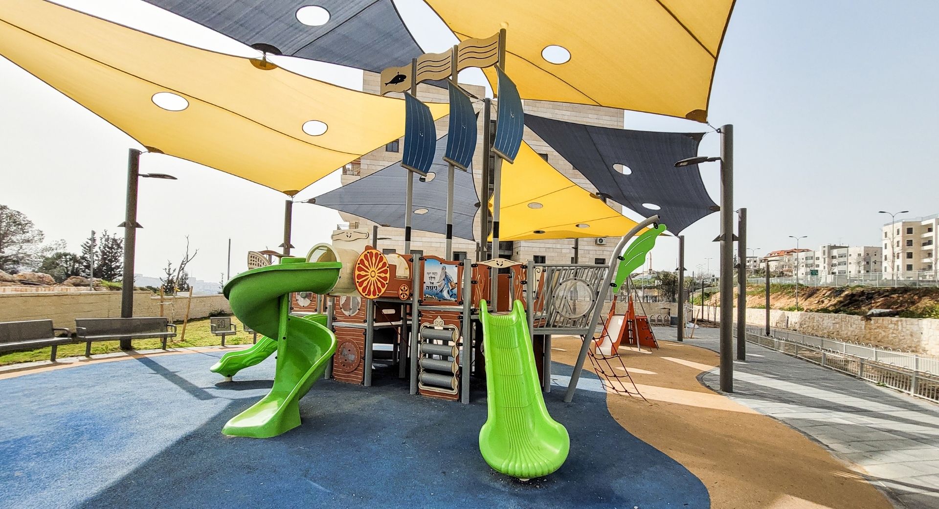 Biblical Park With Illustrated Panels