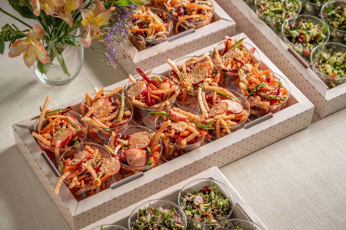 tray of root salad