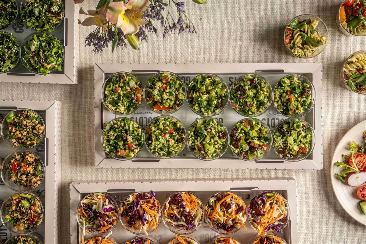 A tray of festive burgul salad