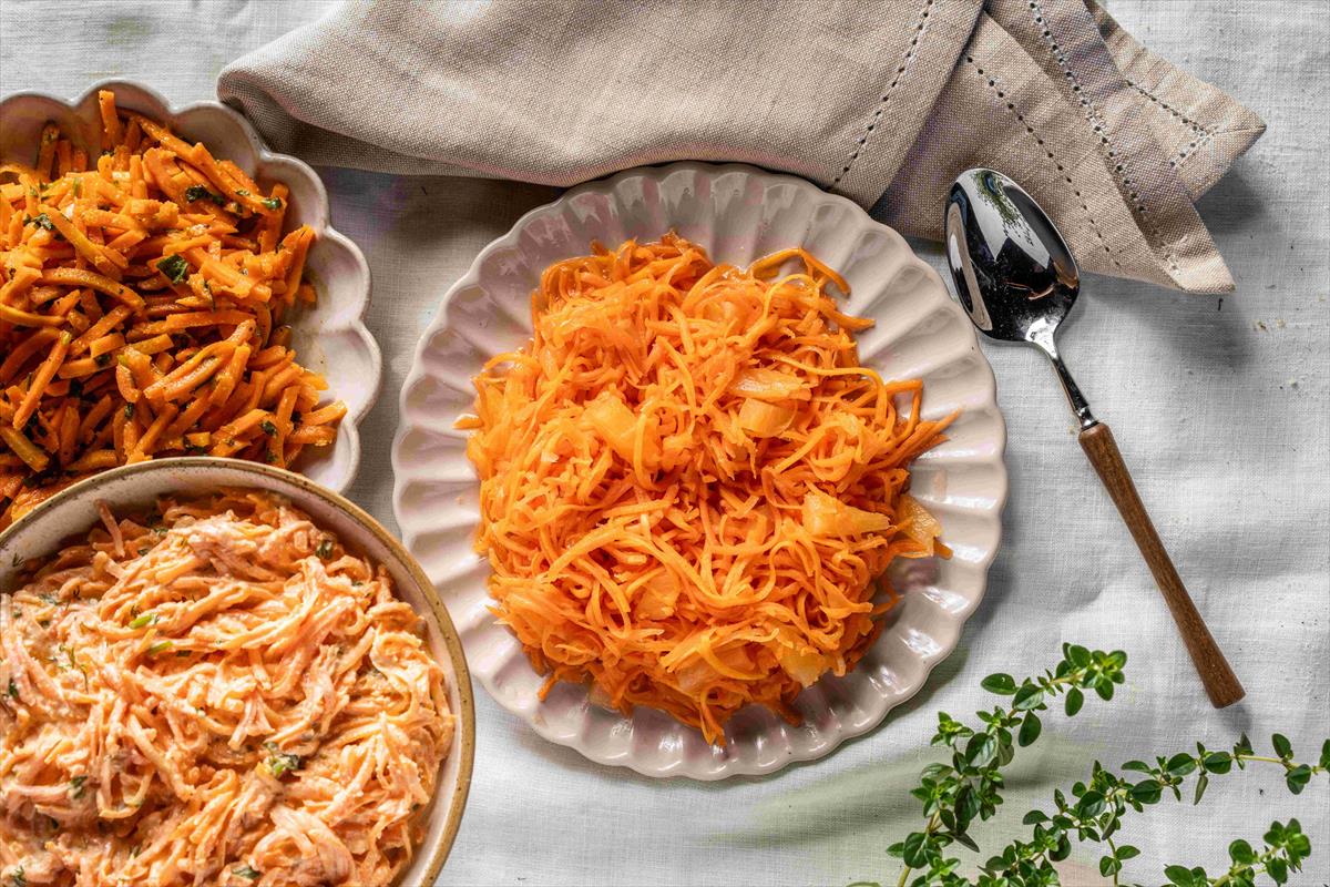 Sweet carrots with pineapple cubes