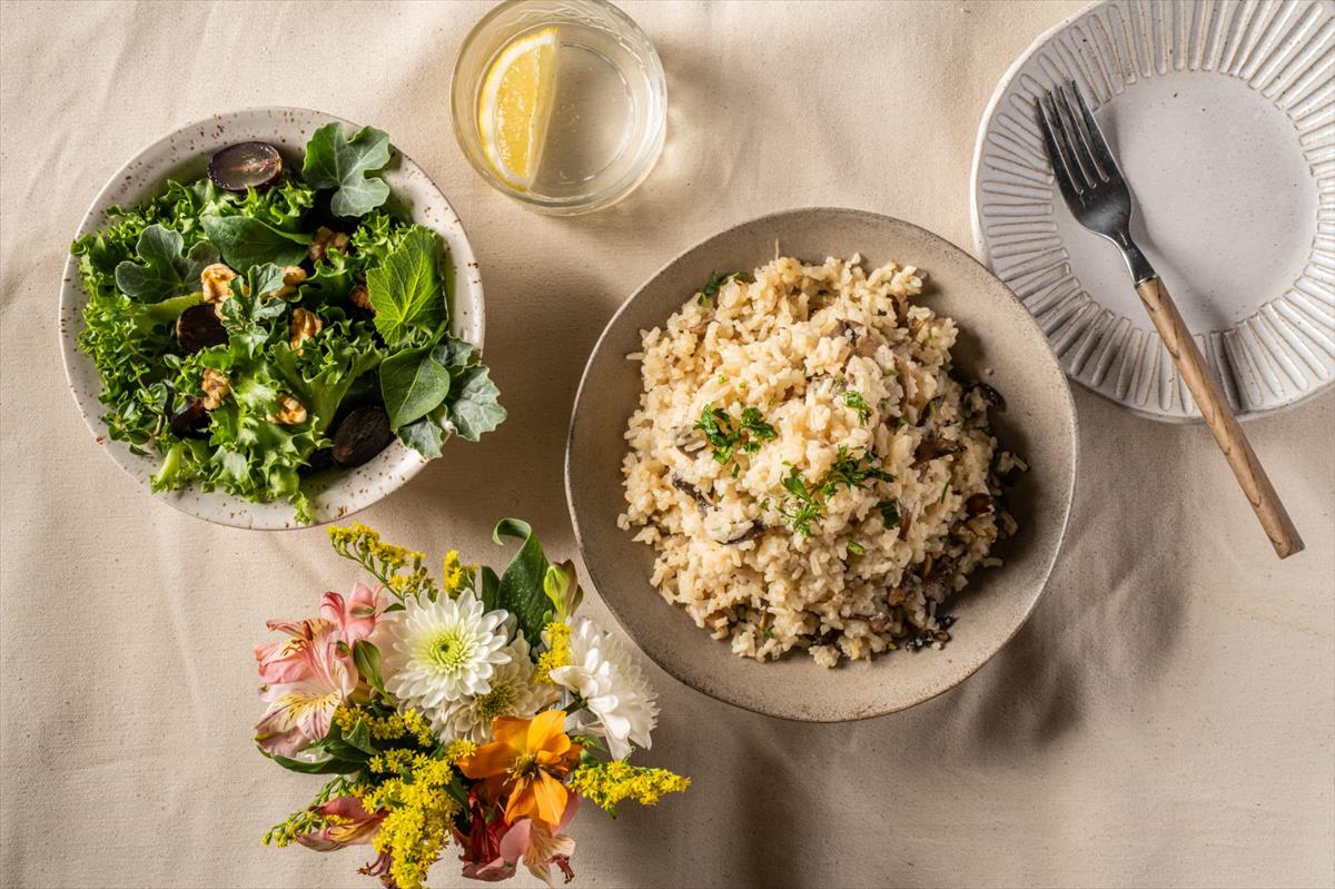 Mushrooms & Onions rice