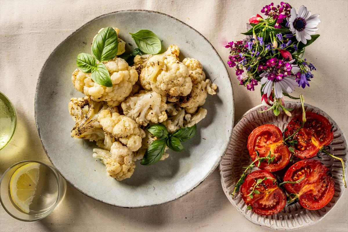 Roasted cauliflower florets