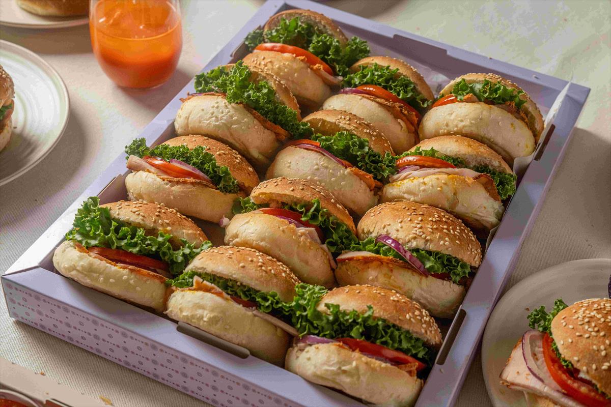 A Tray of Smoked Turkey Breast Bites