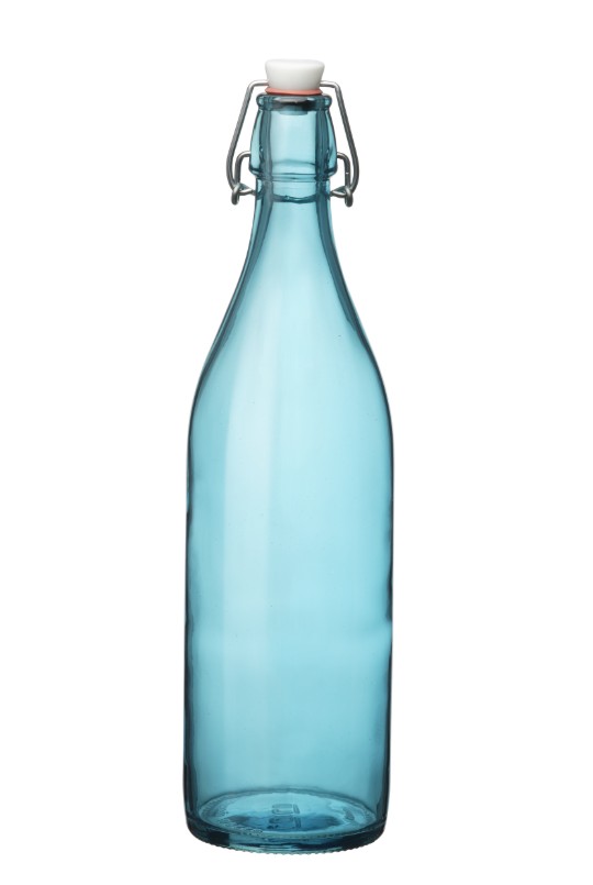 בקבוק זכוכית צבעונית למים GIARRA (כחול/אפור)
