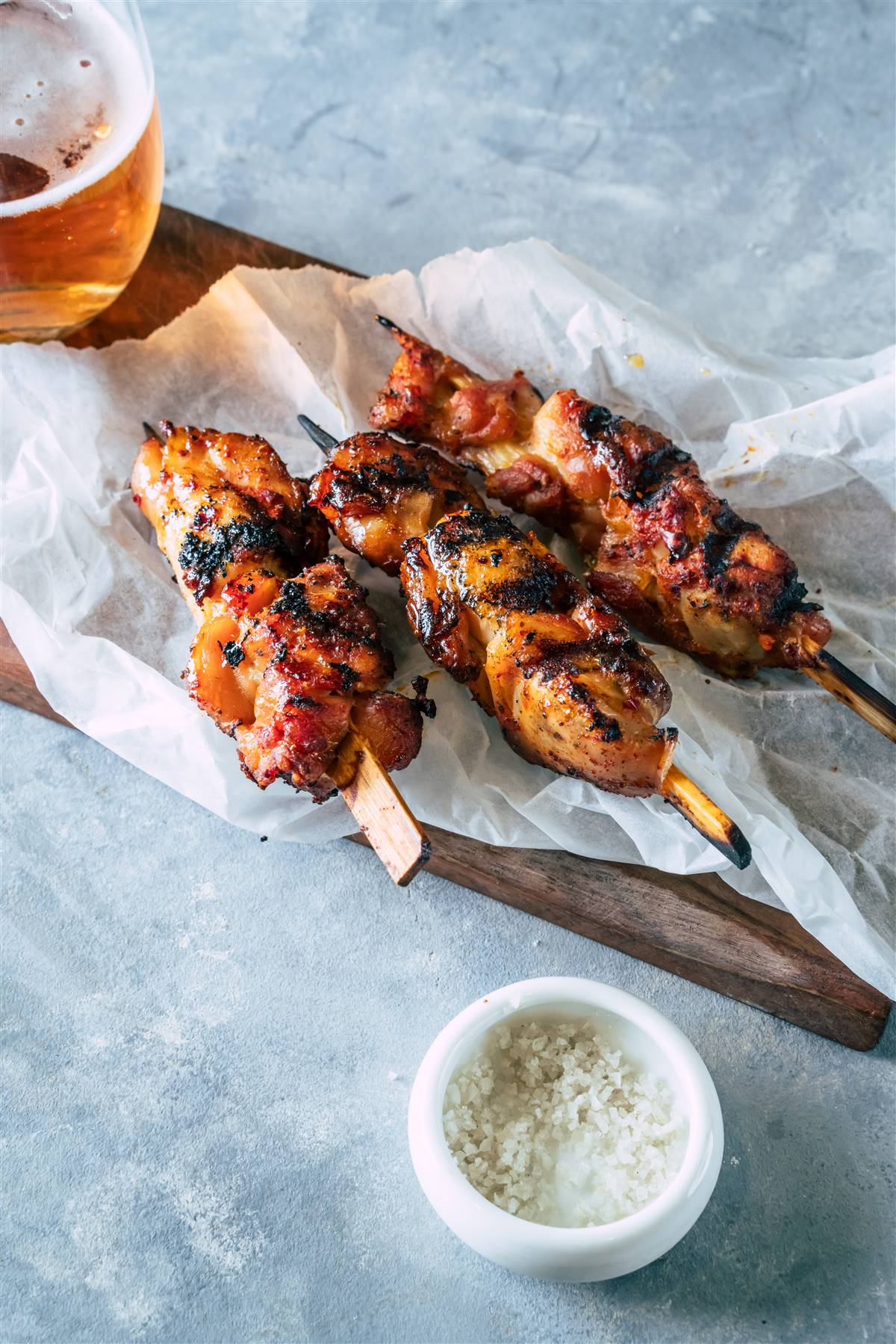 שיפוד פרגית על האש