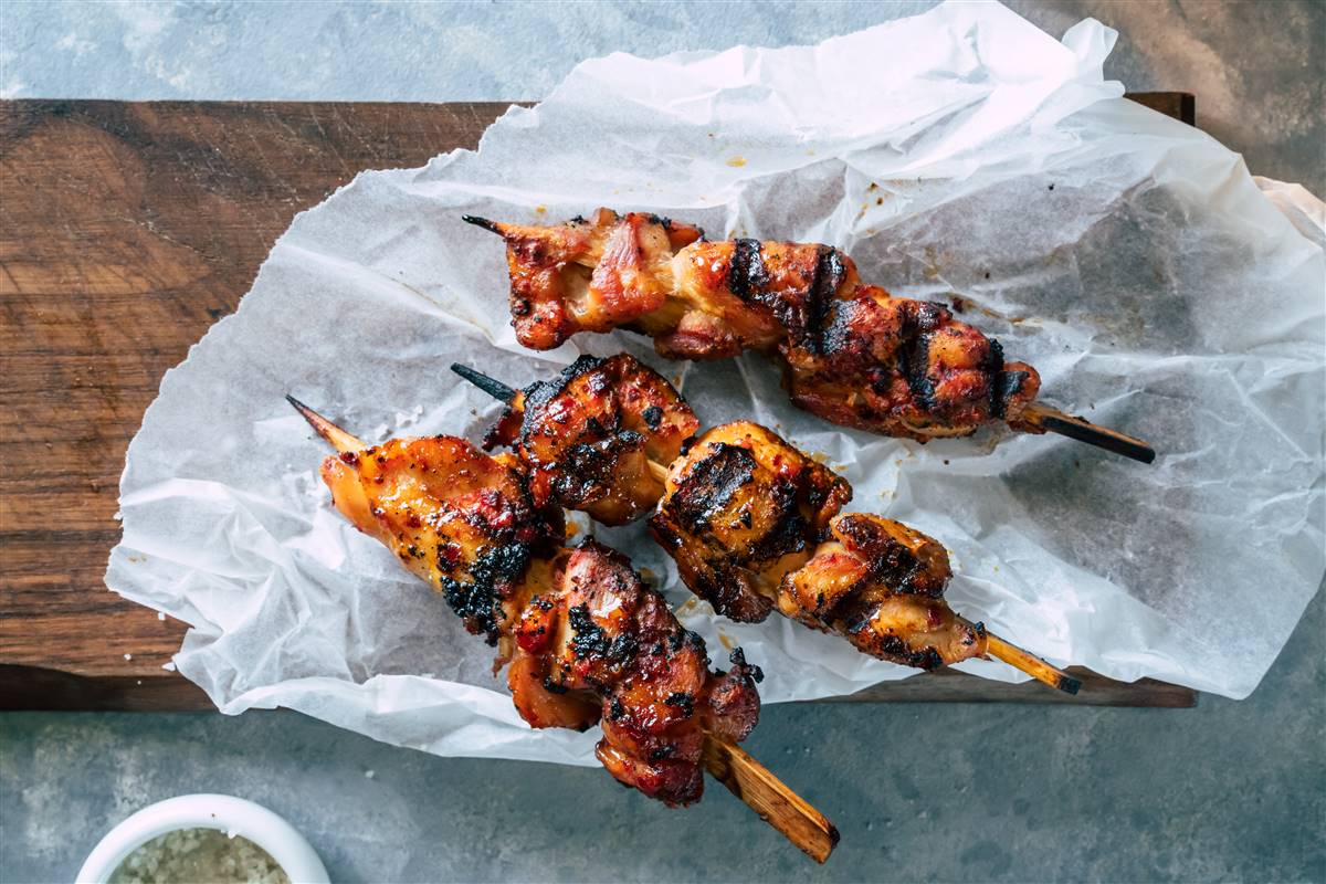 שיפוד פרגית על האש