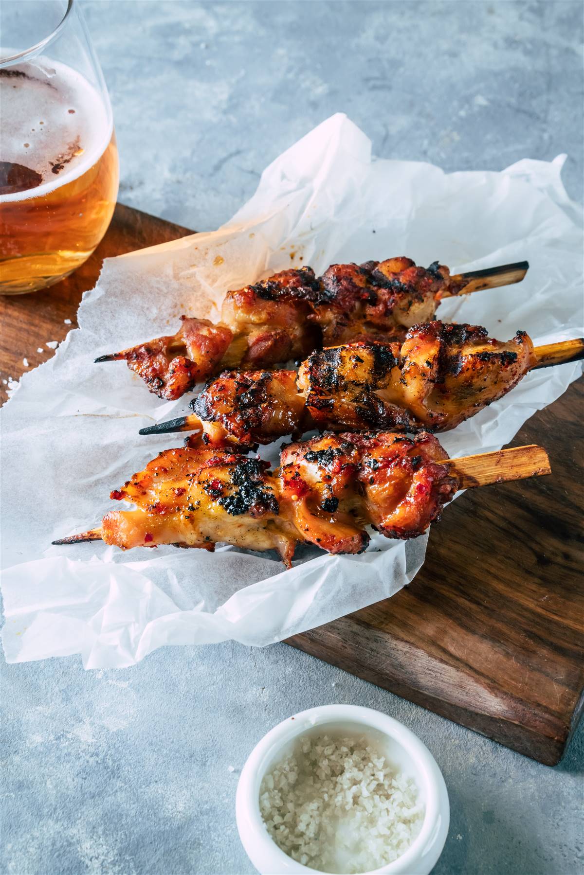 שיפוד פרגית על האש