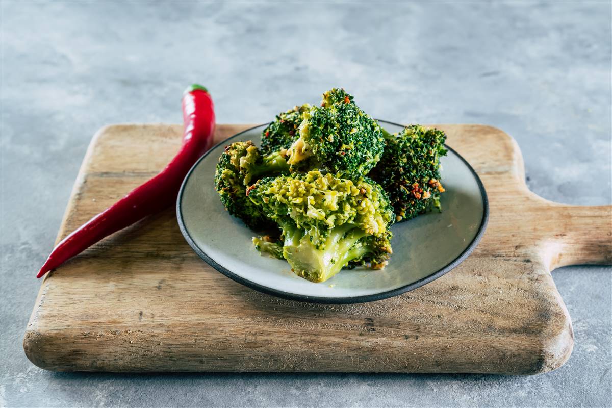 פרחי ברוקולי בשמן זית ושום