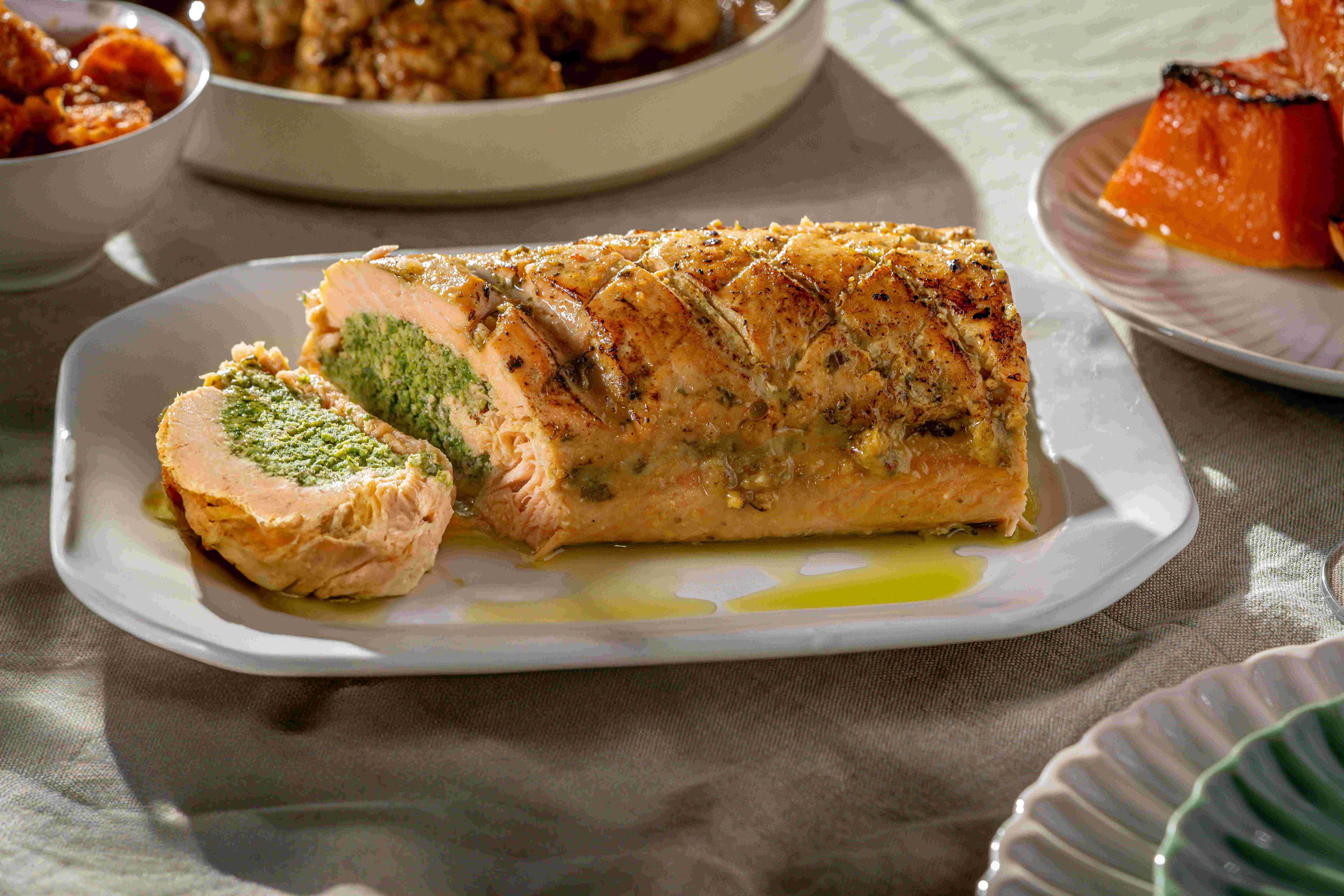 Festive Stuffed Salmon Fillet