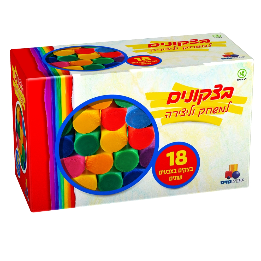 בצקונים למשחק ויצירה - 18 בצקים