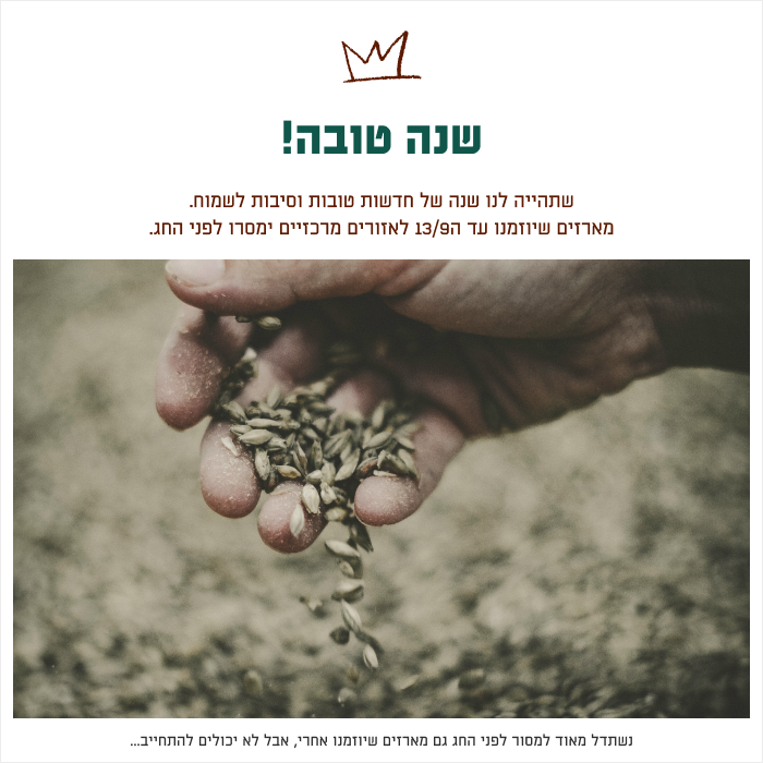 זמני משלוח ראש השנה 25