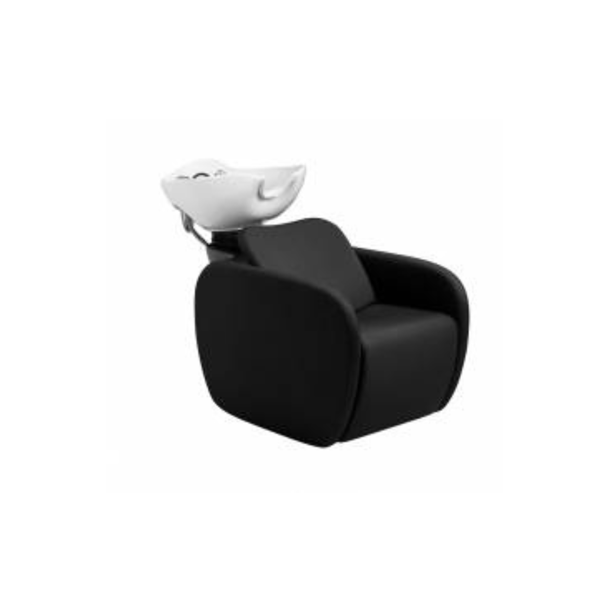 עמדת חפיפה לזארו שחור עם כיור לבן מבית Maletti italy