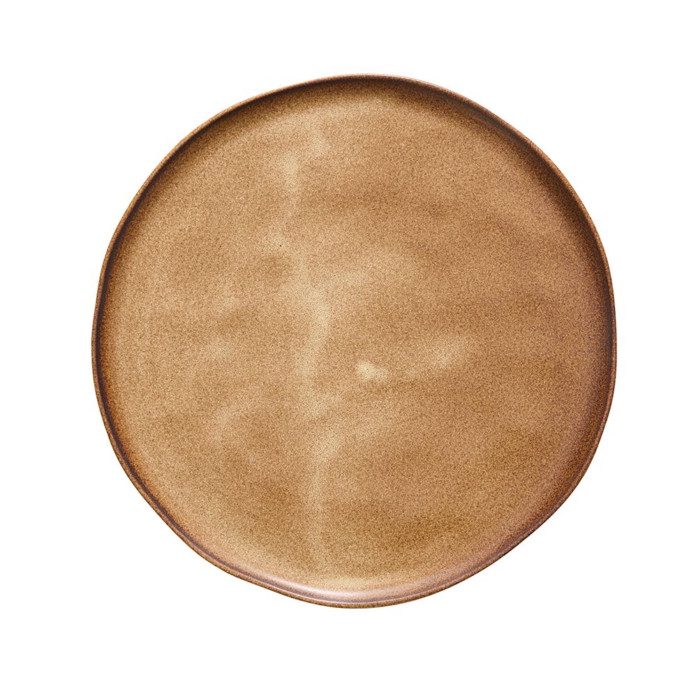 צלחת 16/20/23/27 ס"מ אסימטרי WoodFire חום