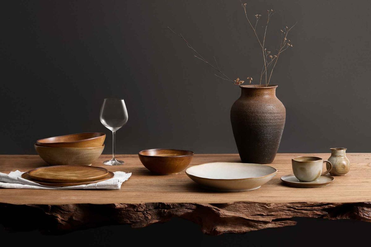 קערה שטוחה 20/22.5/26 ס"מ אסימטרי WoodFire