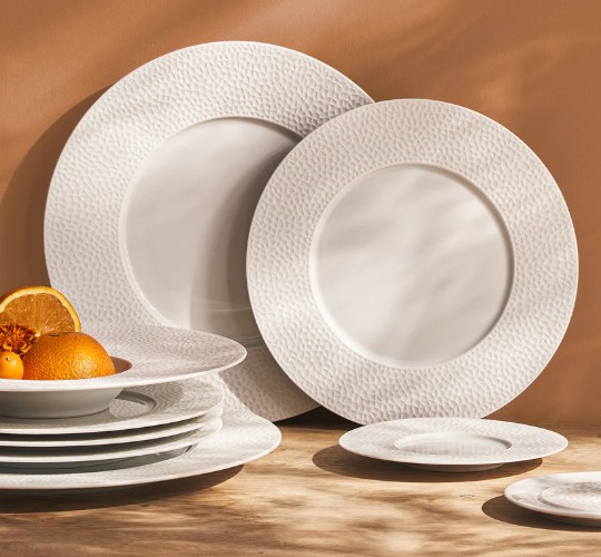 צלחת פורצלן לימוז' FRAGMENT BLANC