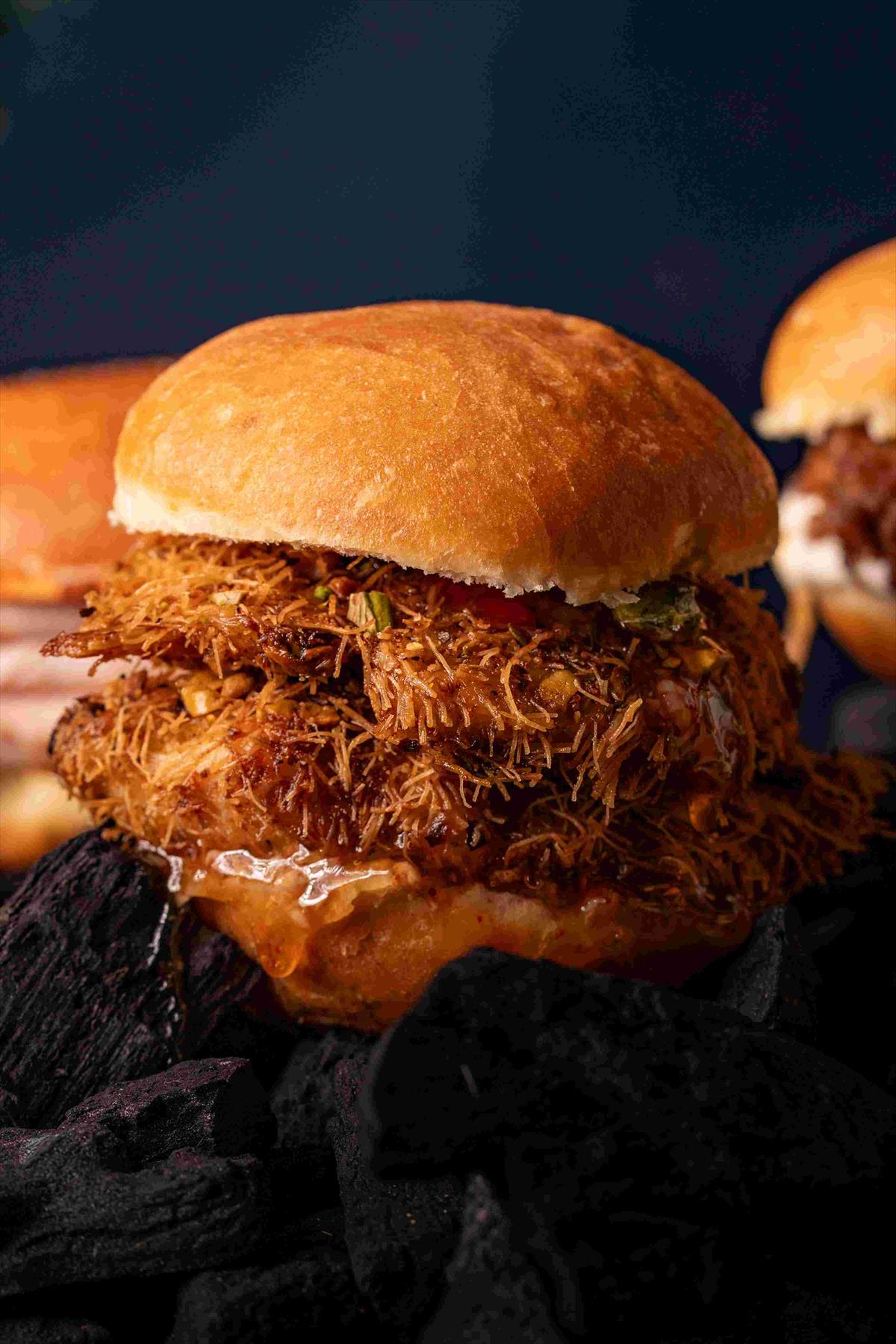 Crispy schnitzel donut