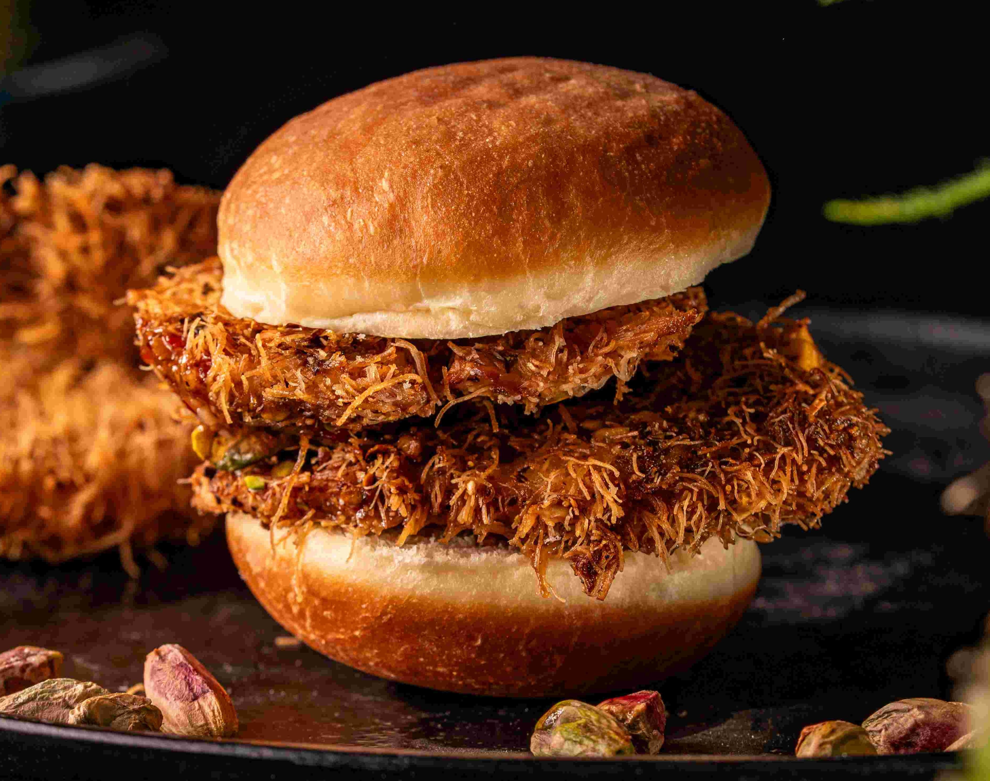 Crispy schnitzel Dubai donut