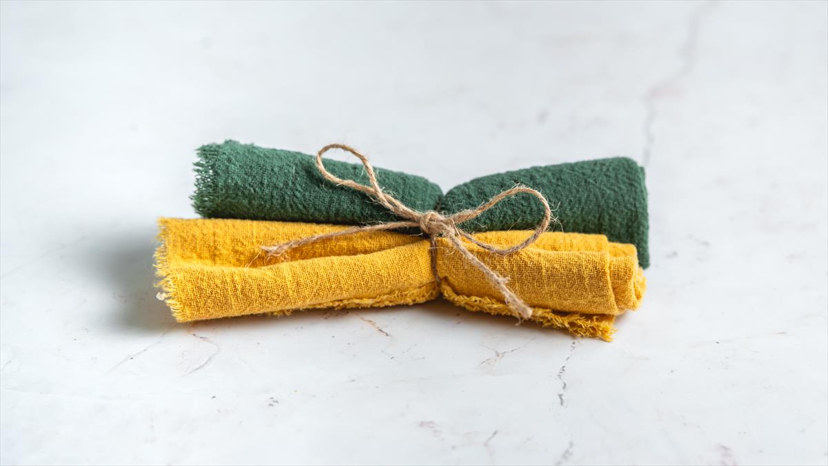 זוג מפיות פשתן