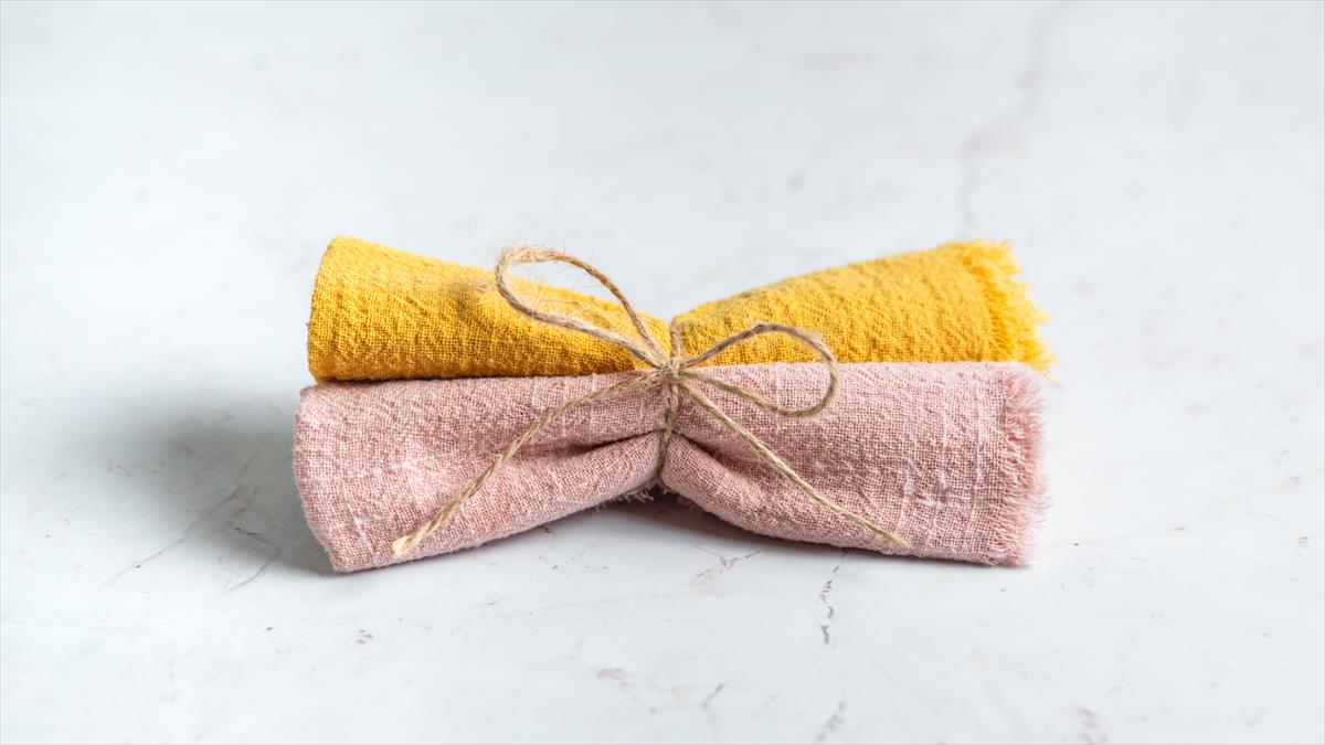 זוג מפיות פשתן