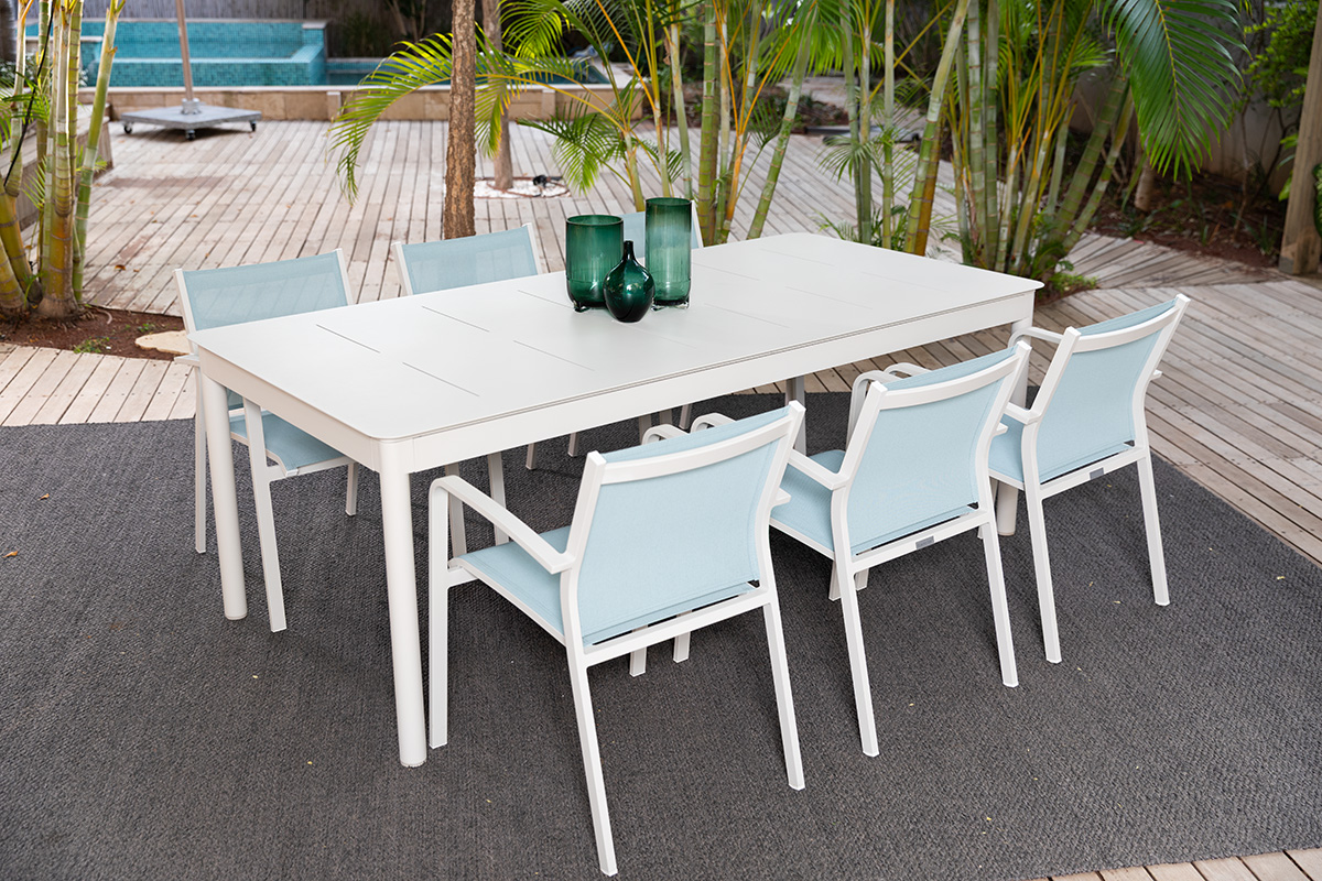 באטרפליי | שולחן נפתח + 6 כסאות לואיס