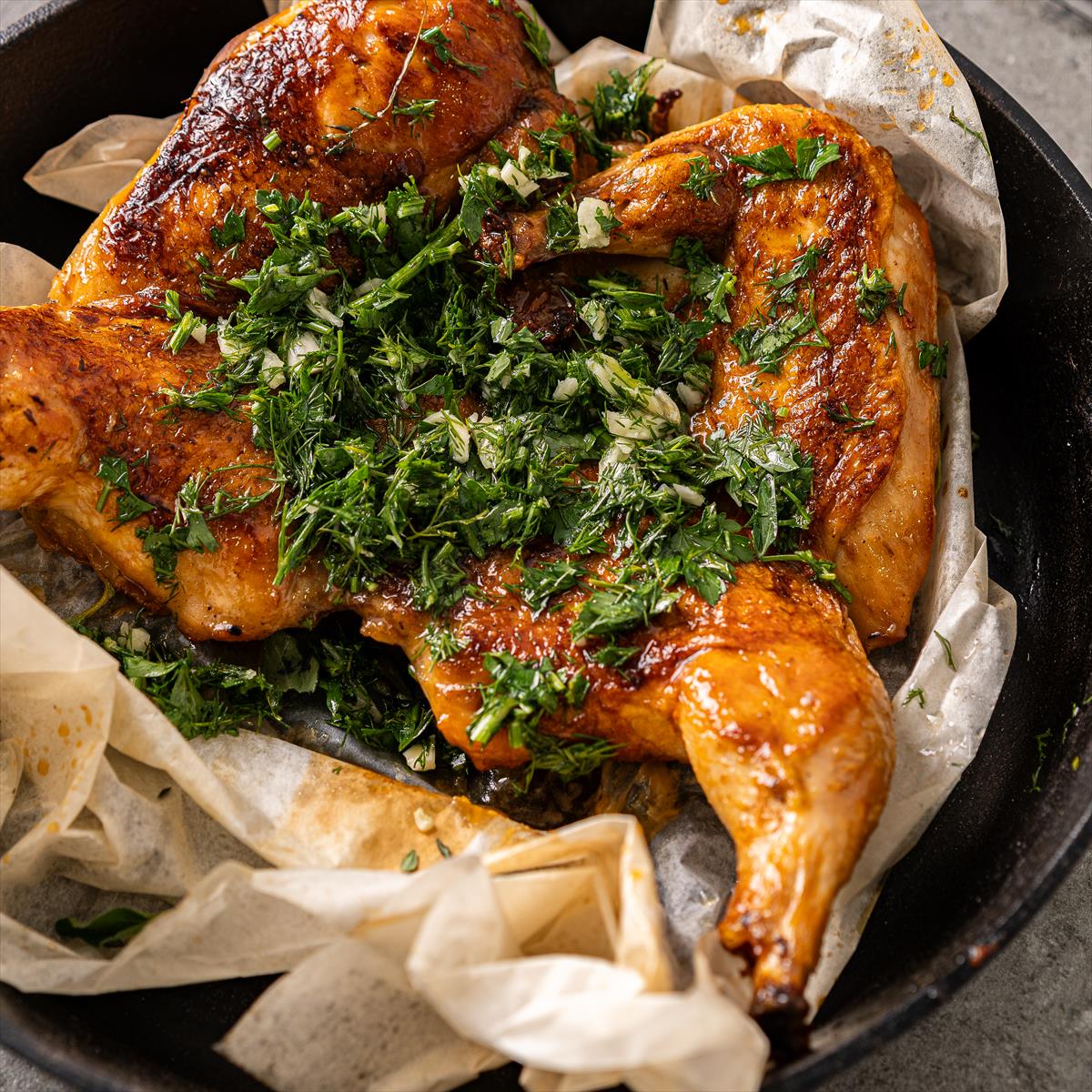 עוף שלם משוטח קריספי