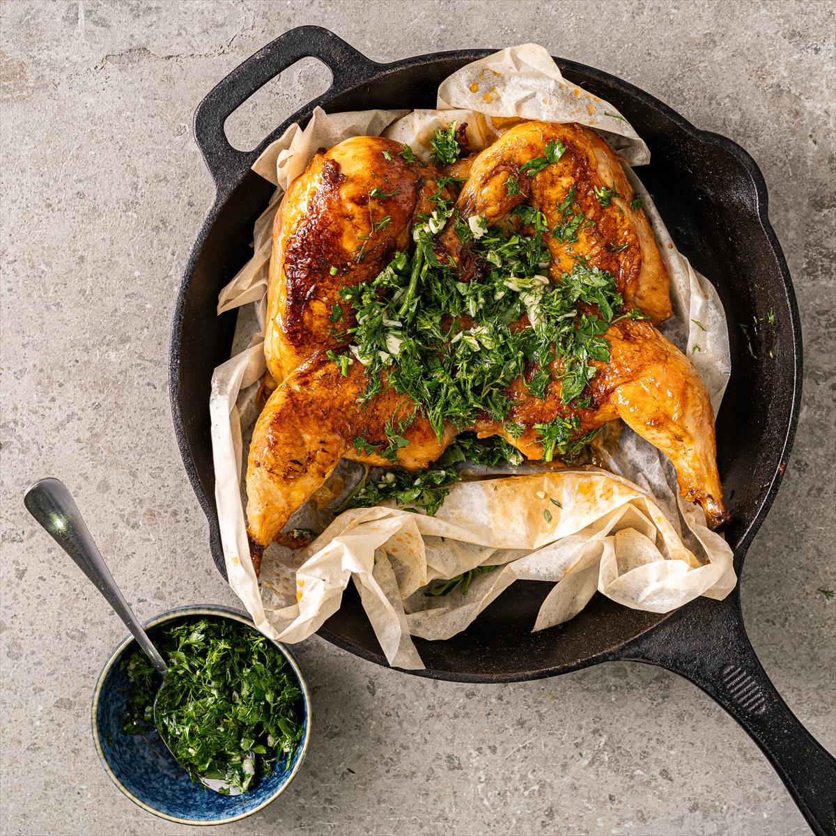 עוף שלם משוטח קריספי