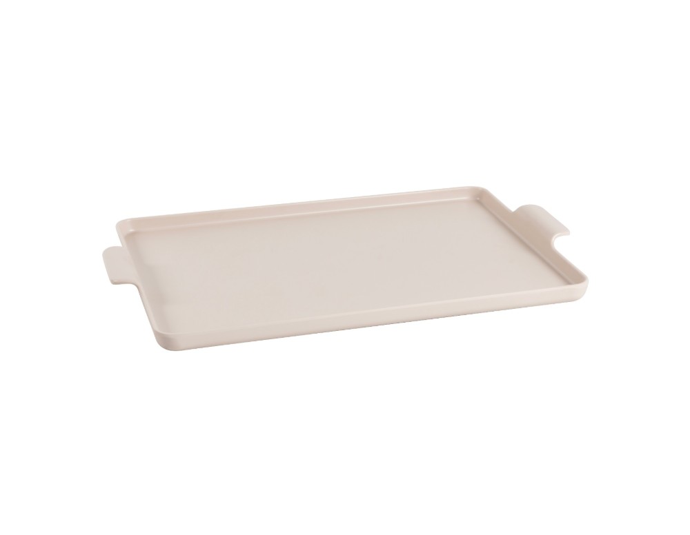 מגש מלבן עם ידיות מלמין 30x47 ס"מ - קרם