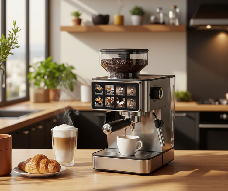 מכונת קפה מטחנה ומקציף WZ-501