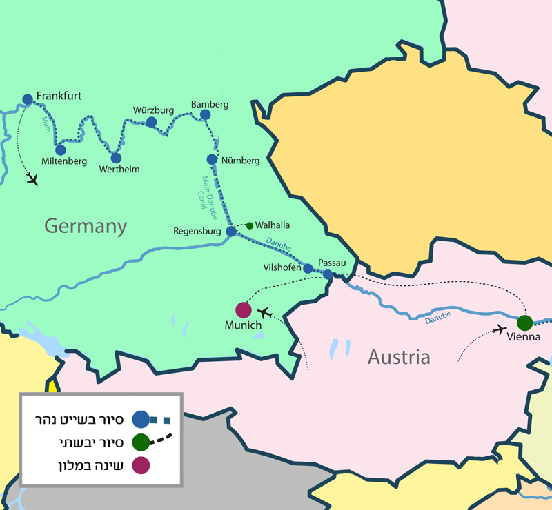 עקבות הזמן על גדות הדנובה והמיין + גרסת גורדון קומפורט