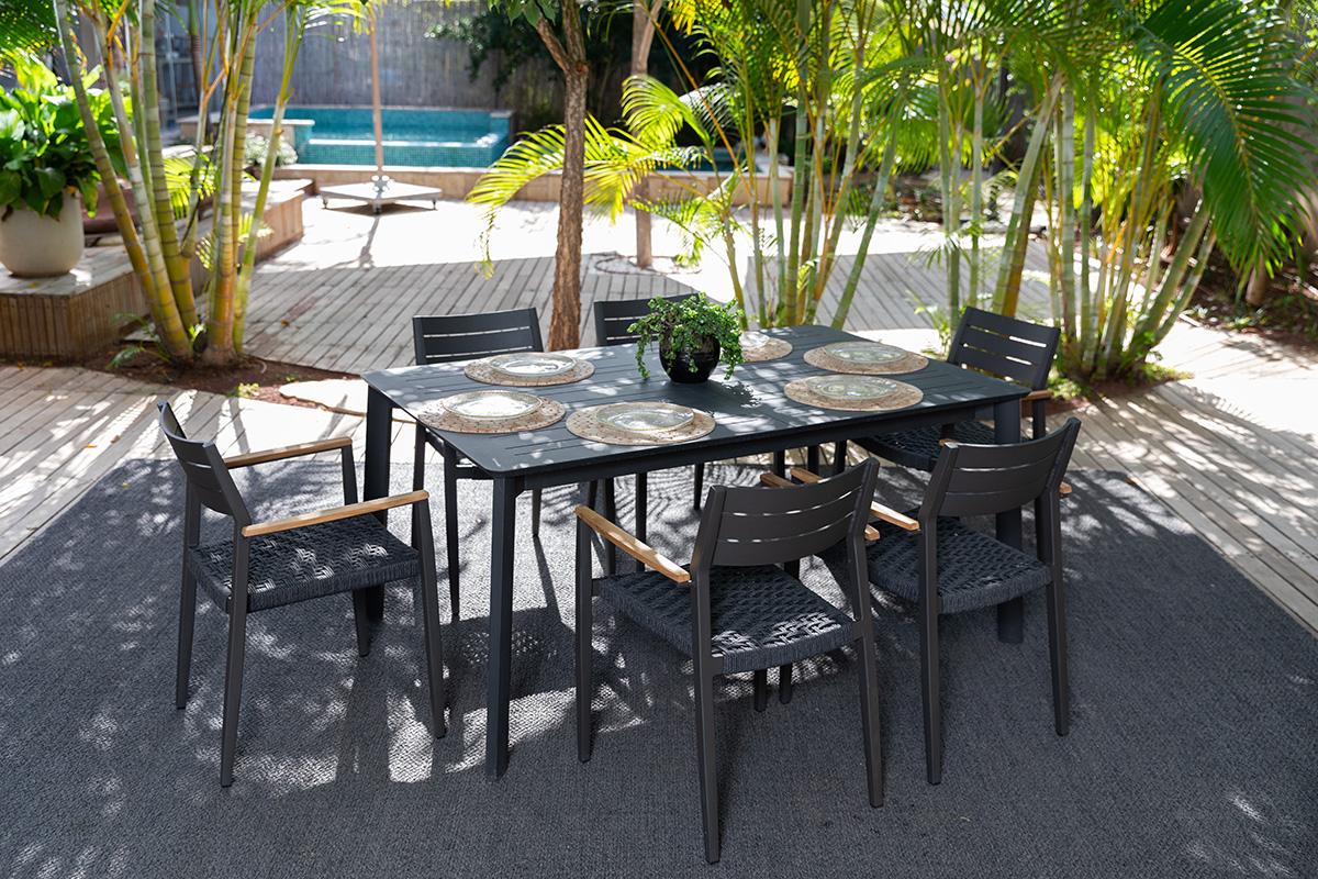 ווילי | שולחן נפתח + 6 כסאות סיטי עם ידיות