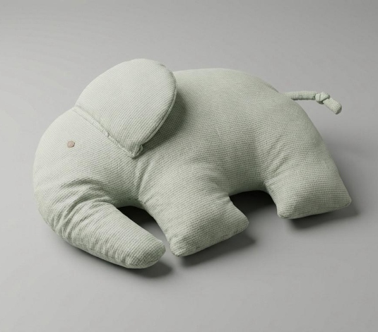 בובת פיל למיטת תינוק - משבצות