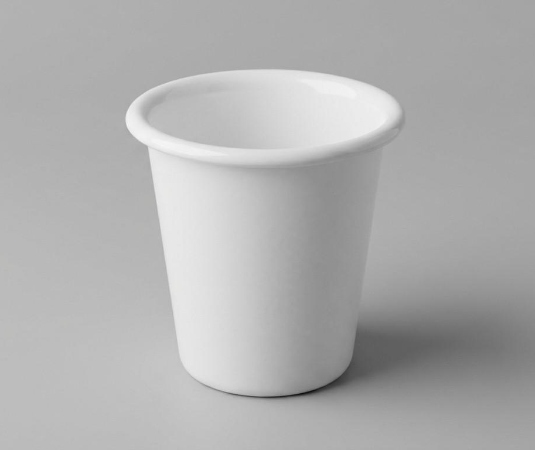 כוס אמייל לבנה