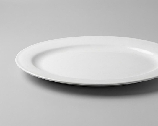 צלחת הגשה אובלית מקרמיקה - גדולה