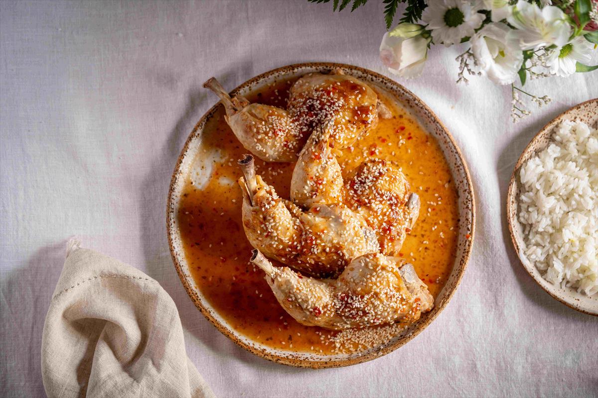 רבע עוף בסיידר תפוחים