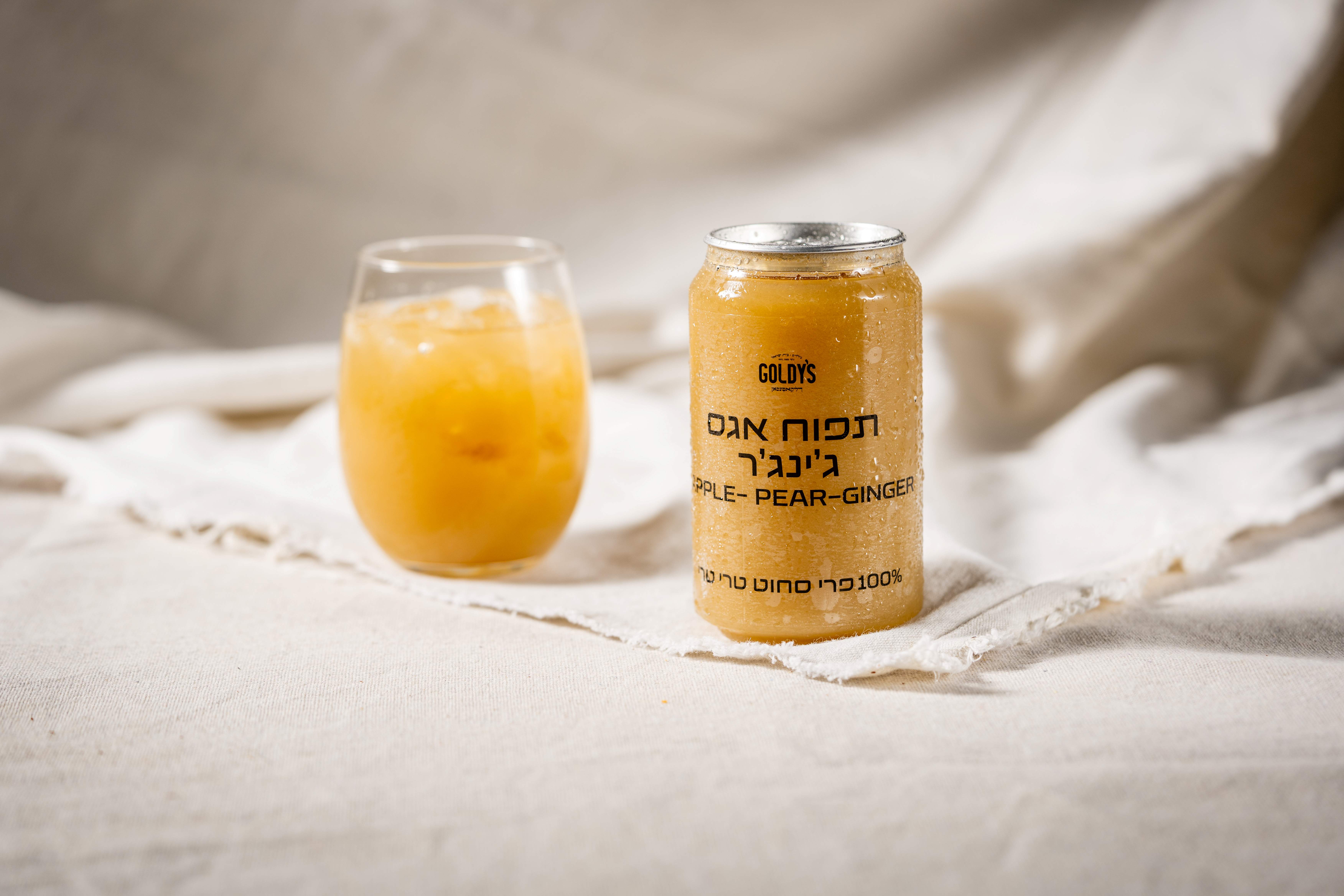 תפוח אגס ג'ינג'ר - 100% פרי סחוט טרי טרי