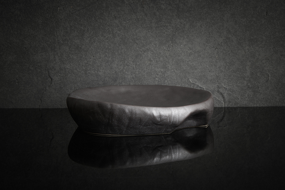 צלחת שף מוגבהת 23 ס"מ LEK שחור