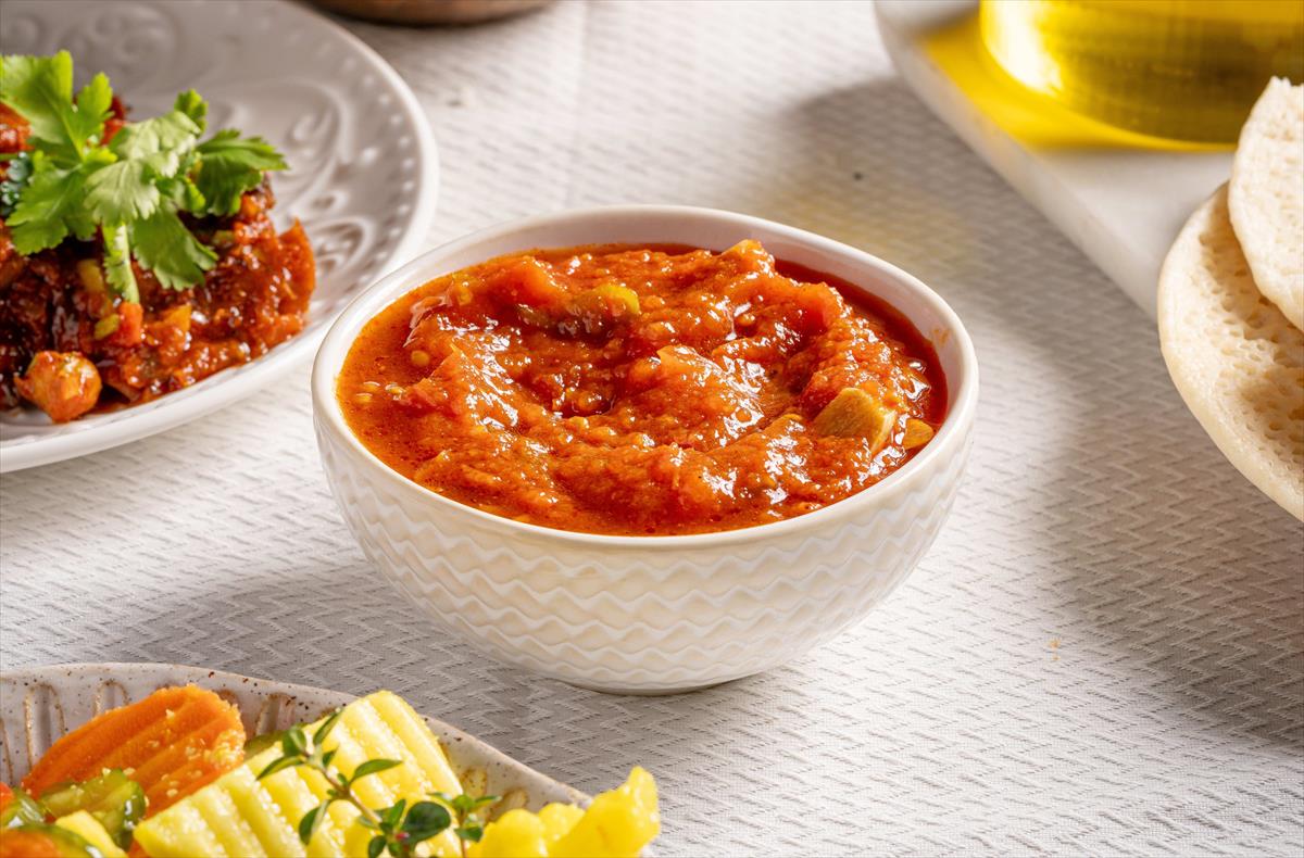 Spicy homemade matbucha