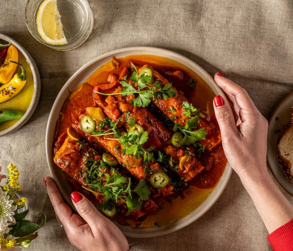 Middle Eastern spicy salmon