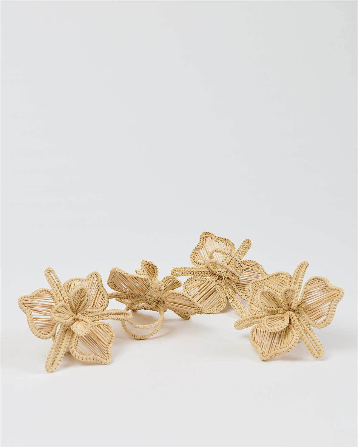 6 חבקי עיטוף בעבודת יד צורת פרח מקש