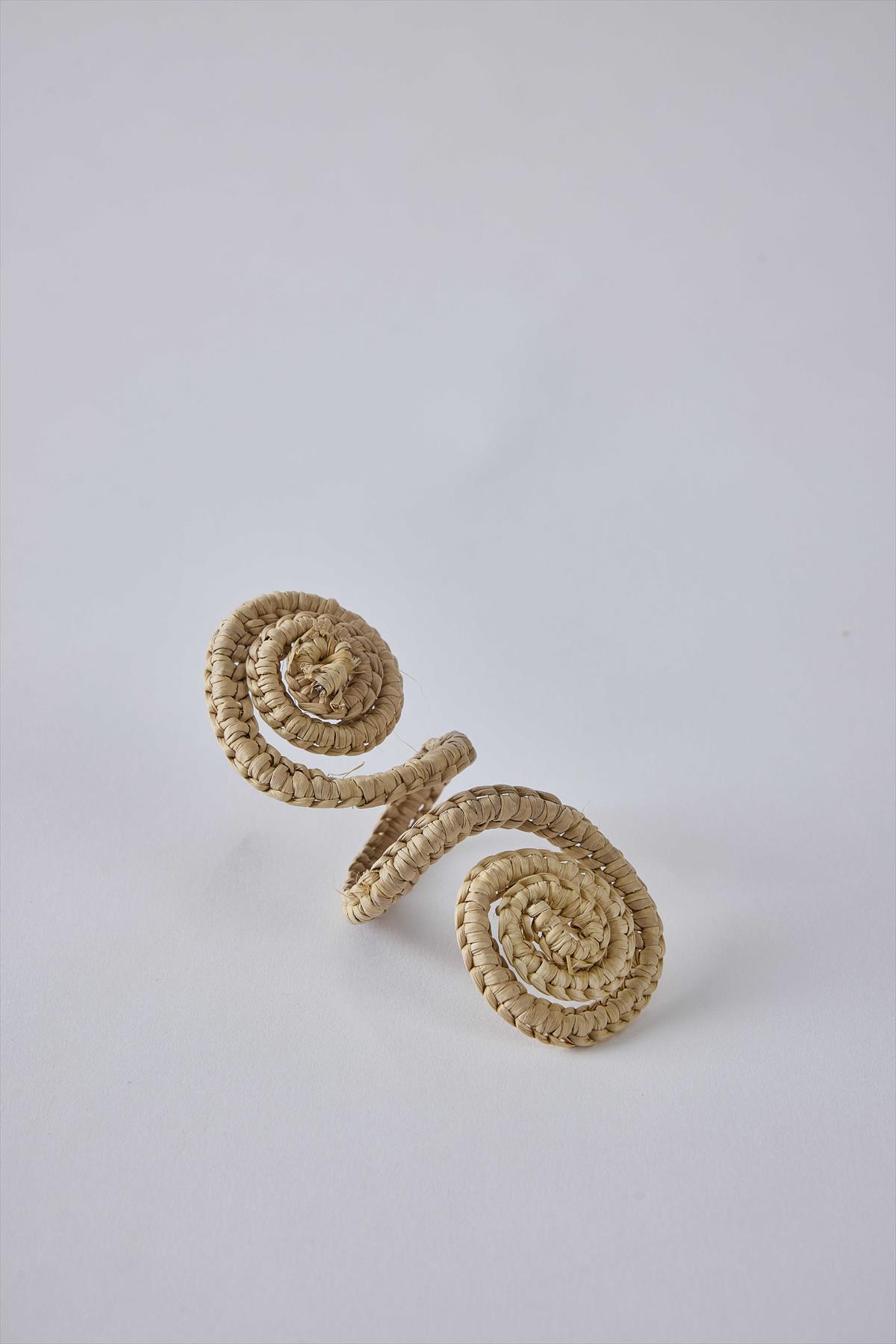 6 חבקי עיטוף בעבודת יד מקש צורת שבלולים