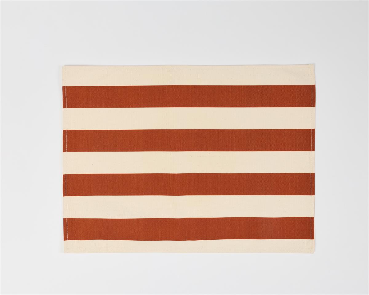 6 יחידות פלייסמט סטריפ טרקוטה