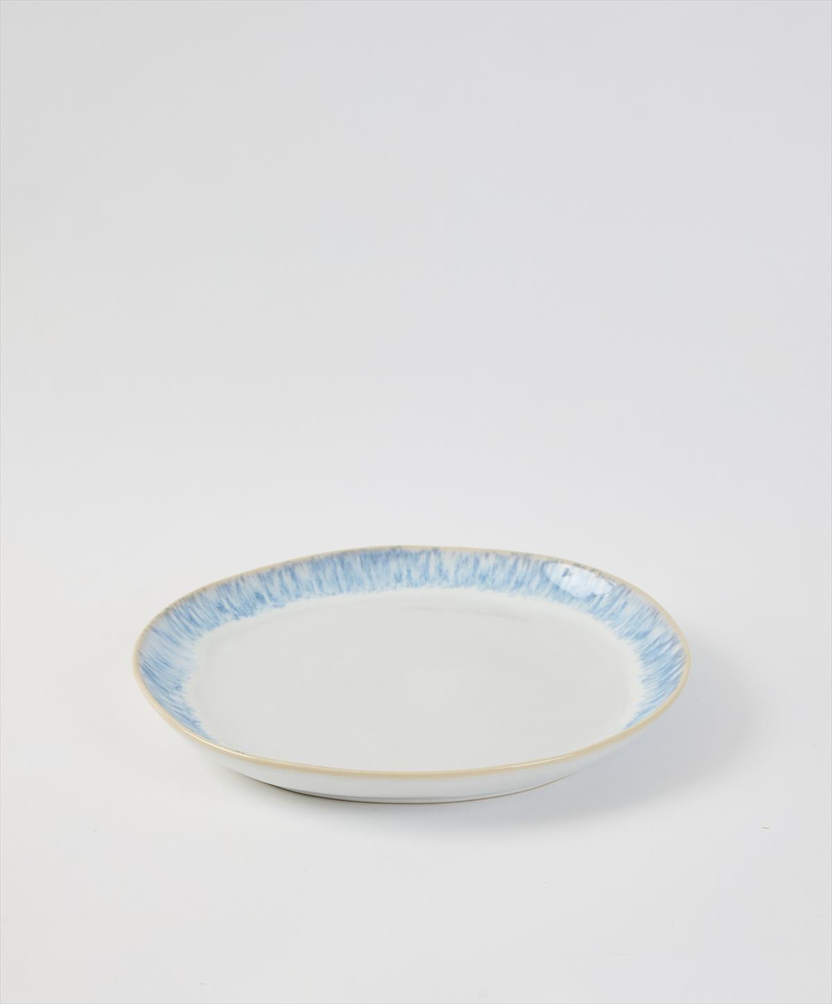 צלחת הגשה פס תכלת