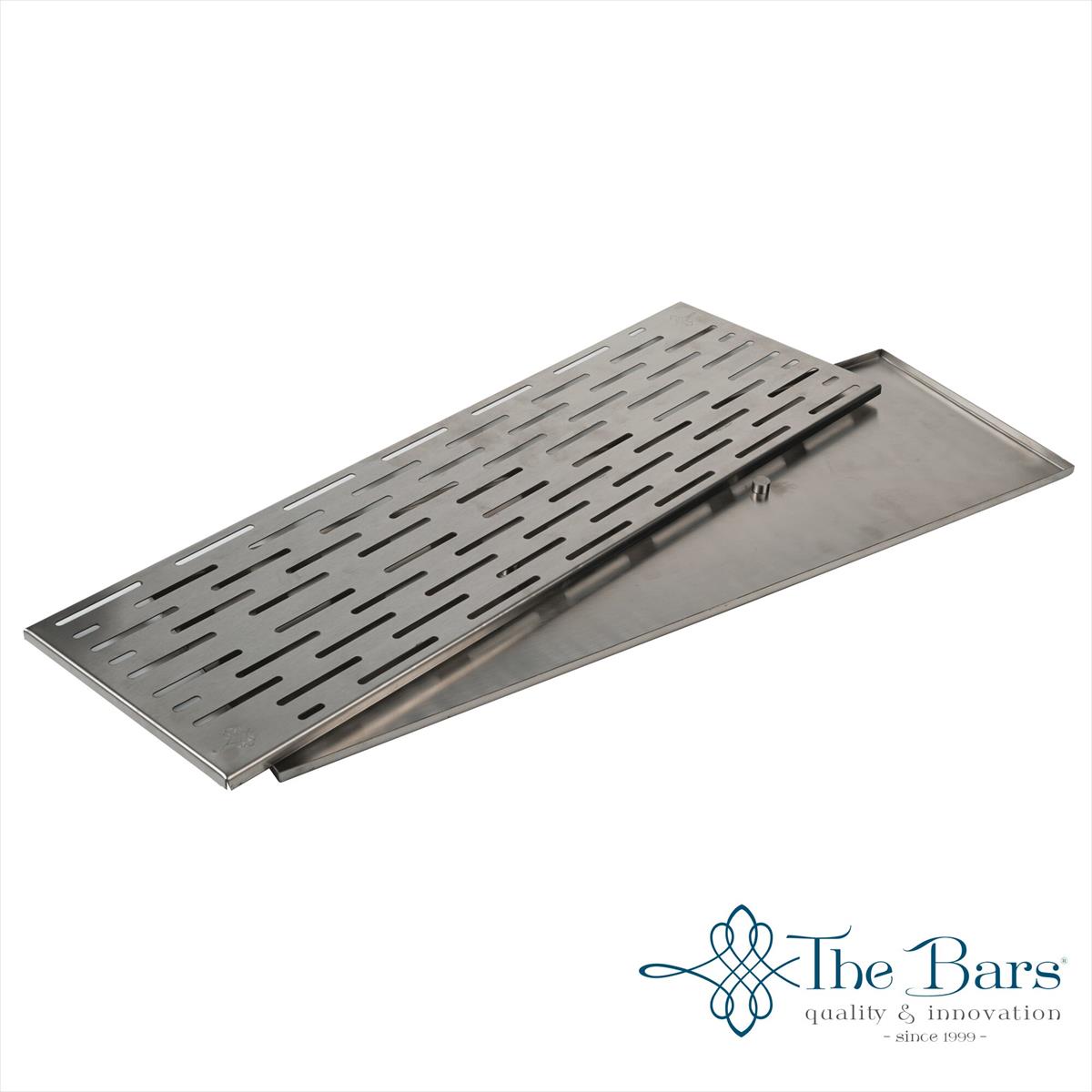 משטח טיפטוף מנירוסטה לבר עם כיסוי 60*20 ס"מ