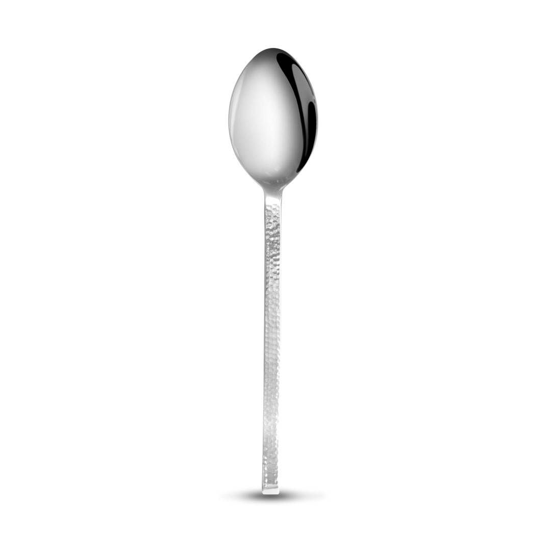 כף הגשה מהודר נירוסטה רקוע קצר 26.5 ס"מ HAMMERED