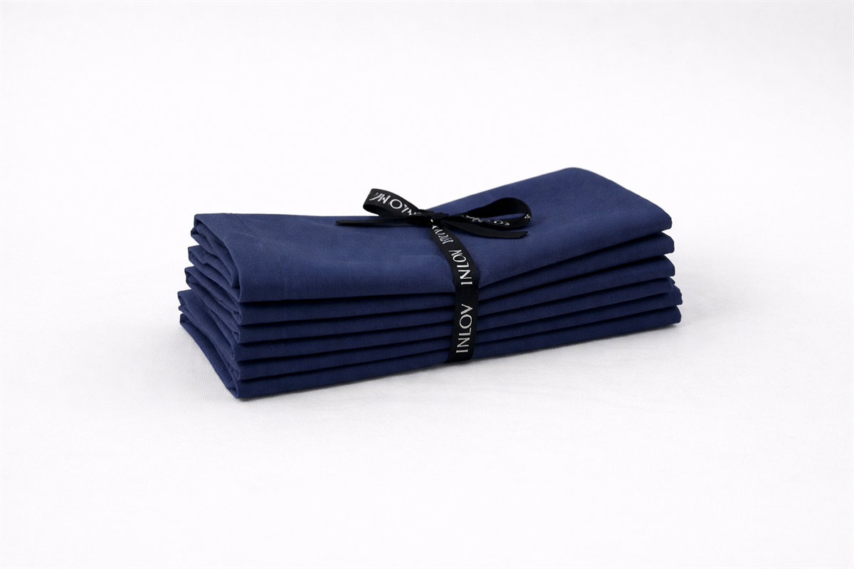 מפית פשתן מעורב כותנה כחול כהה